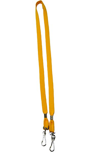 Желтая лента с двумя карабинами, 11мм