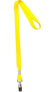 Желтая лента с карабином для бейджей, 15мм