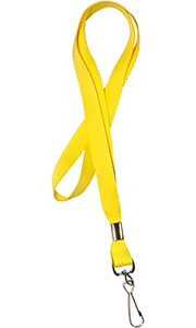 Желтая лента с карабином для бейджей, 15мм