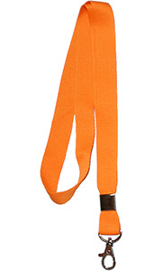 Оранжевая лента с круглым карабином, 20мм