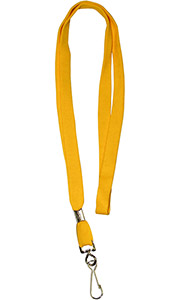 Ярко-желтая лента с карабином для бейджей, 11мм