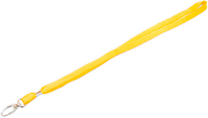 Желтая лента с глянцевым карабином, 11мм