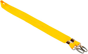 Ярко-желтая лента с двумя матовыми карабинами, 20мм