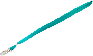 Лента цвета морской волны с глянцевым овальным карабином, 11мм