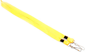 Желтая лента с двумя карабинами, 20мм