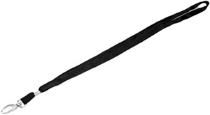 Черная лента с глянцевым овальным карабином, 11мм