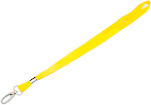 Ярко-желтая лента с глянцевым овальным карабином, 11мм