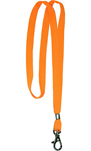 Оранжевая лента с круглым карабином, 11мм
