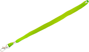 Лента светло-зеленого цвета с круглым карабином для бейджей, 11мм