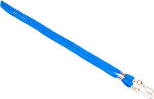 Светло-синяя лента с двумя карабинами, 11мм
