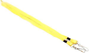 Желтая лента с двумя карабинами, 15мм