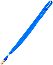 Светло-синяя лента с клипсой для бейджей, 11мм