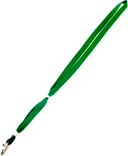 Зеленая лента с клипсой для бейджей, 11мм