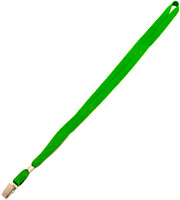 Светло-зеленая лента с глянцевым овальным карабином, 11мм