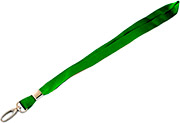 Зеленая лента с матовым овальным карабином, 20мм