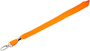 Оранжевая лента с матовым овальным карабином, 20мм
