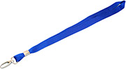 Синяя лента с матовым овальным карабином, 20мм