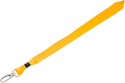 Ярко-желтая лента с матовым овальным карабином, 20мм